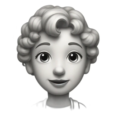 1950 simple monochrome pencil illustration sticker