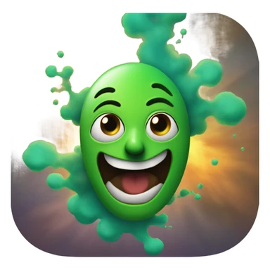 Evil stinky fart sticker