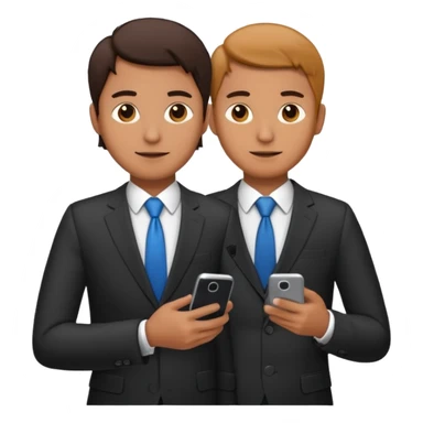 Hombre de traje con celular  sticker