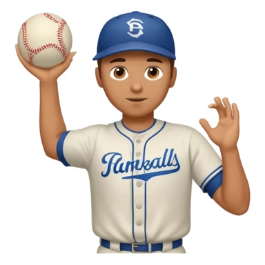 hacer el lanzamiento  de pelota jugador basebal sticker