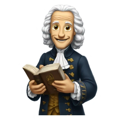 VOLTAIRE HOLDING BIBLE sticker