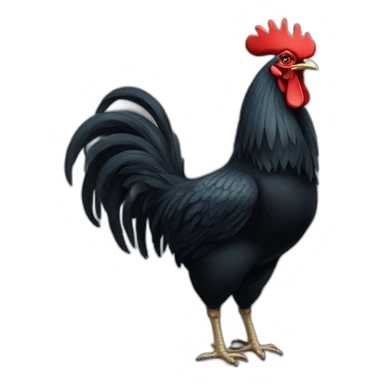 Huge black rooster sticker
