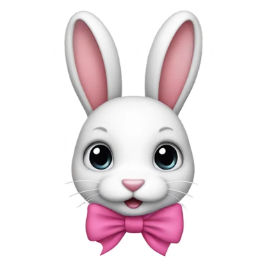 bunny with pink bow sticker