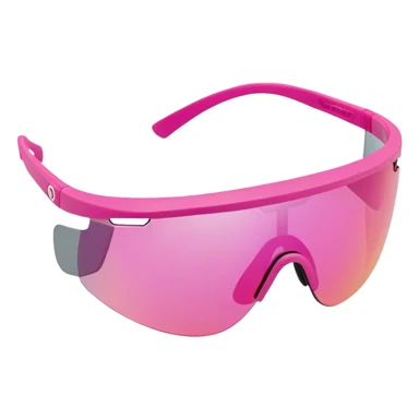 sporty pink shield visor sunglasses, athletic design, one-piece lens sticker
