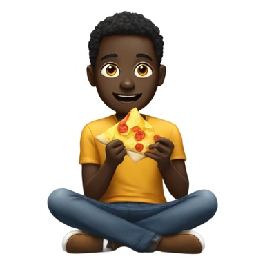 Dark skinned boy enjoying nachos sticker