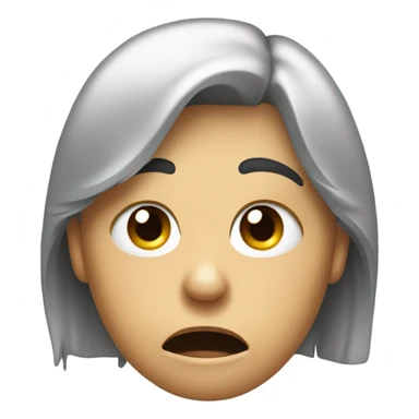 tears streaming down persons face with a very upset look sticker