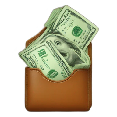 wallet with money sticker