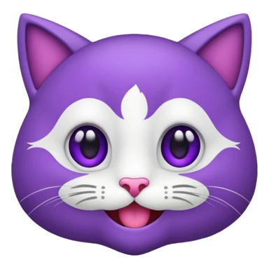 faça um gatinho roxo de emoji igual esse 🐈 so que roxo sticker