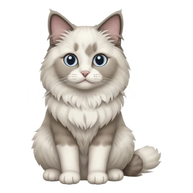 Ragdoll sitting full body sticker