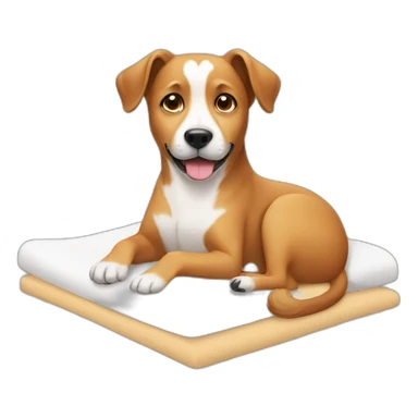 Dog on massage sticker