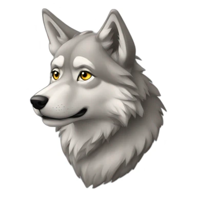 Mind blowing wolf smart sticker