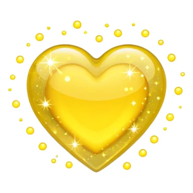 yellow heart with sparkles sticker