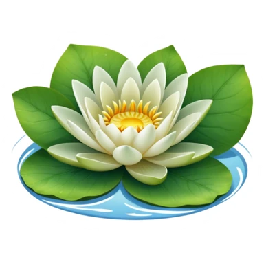 water lily circle leaf sticker