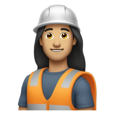 bodubuilder with long black hair and a cap sticker