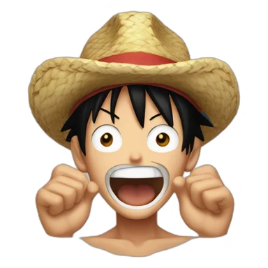 Luffy pousse sticker