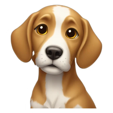 Coeur avec un chien qui fais un câlin  sticker