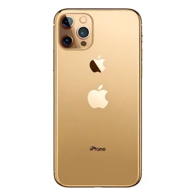 Gold iPhone 16 Pro Max, apple logo in middle and no text backview sticker