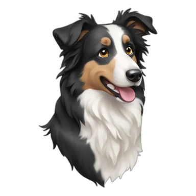 merle border collie sticker