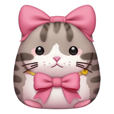 Pusheen cat hear red kawaii sticker