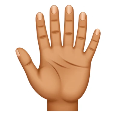Four fingered hand sticker