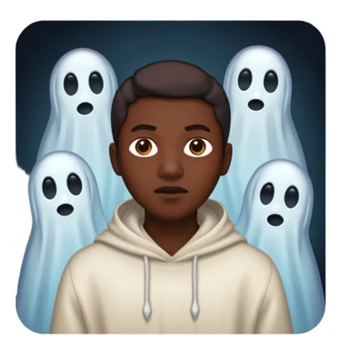 4 ghosts hunting a black person sticker