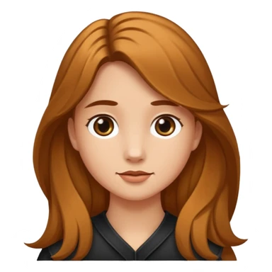 Ein braunhaariges Mädchen mit langen glatten Haaren und sitzend auf einem Braunen Pferd mit schwarzer Mähne ohne Abbzeichen sticker