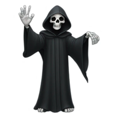gif grim reaper waving hand sticker