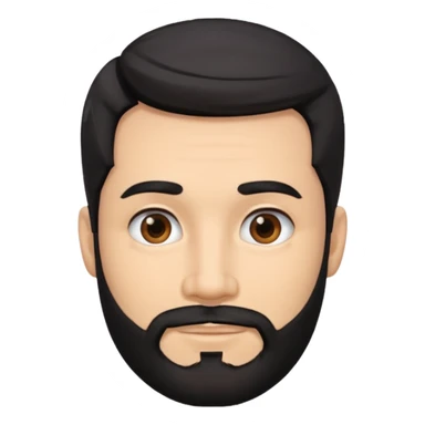 Change gender to male black hair with gray streaks and dimples in each cheek and well trimmed beard sticker