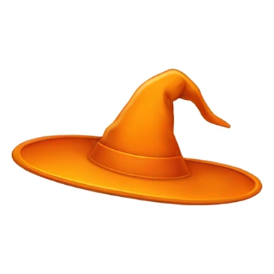 Orange witch hat sticker
