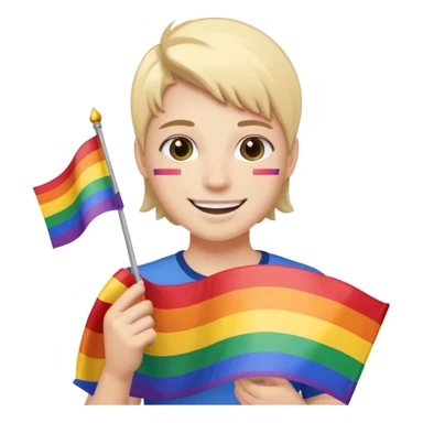 Nazi with pride flag sticker