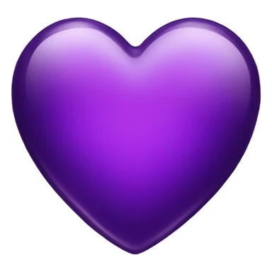 Shiny glass dark purple heart  sticker