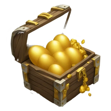 treasure chest with golden alien eggs sticker
