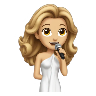 Céline Dion singing sticker