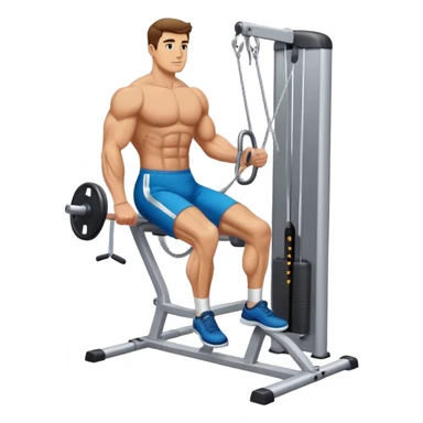 man cable-machine-leg-exercise sticker
