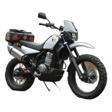 Com equipamentos offroad de moto sticker