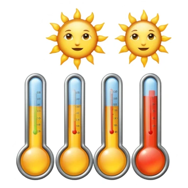 high-temperature thermometers and the sun sticker
