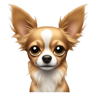 Long haired chihuahua with dots on his face with pointy ears . sticker