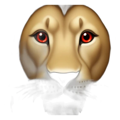 Lion with red heart sticker