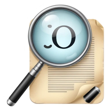  lente di ingrandimento esame foglio con scritte sticker