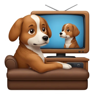 CACHORRA ASSISTINDO TV sticker