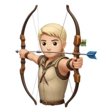 un archer  qui tire sur une cible sticker