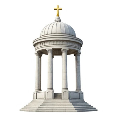 white Ukrainian monument on the main square sticker