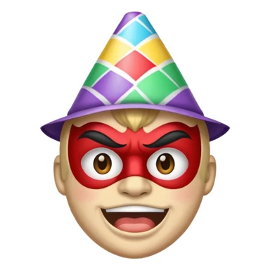 super angry boy emoji carnival theme sticker