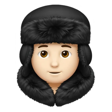 A blank Black ushanka hat sticker
