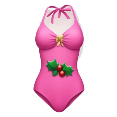 pink christmas swimsuit  sticker