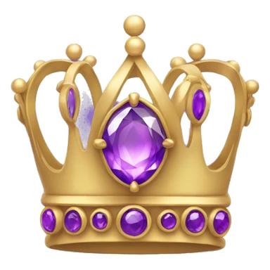 crown with purple gem shaped like an infinity symbol sticker