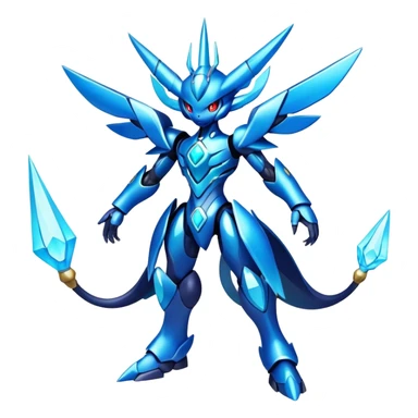 Shiny Futuristic Celestial Godly Fakemon-Pokemon-Digimon-Spectrobes-fusion, full body sticker