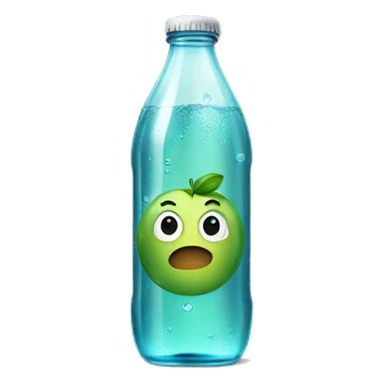 sparkling water with apple juice sticker