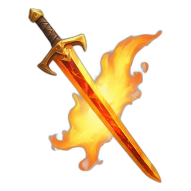 fire glass sword sticker
