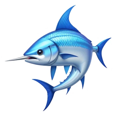 marlin fish spear snout sticker